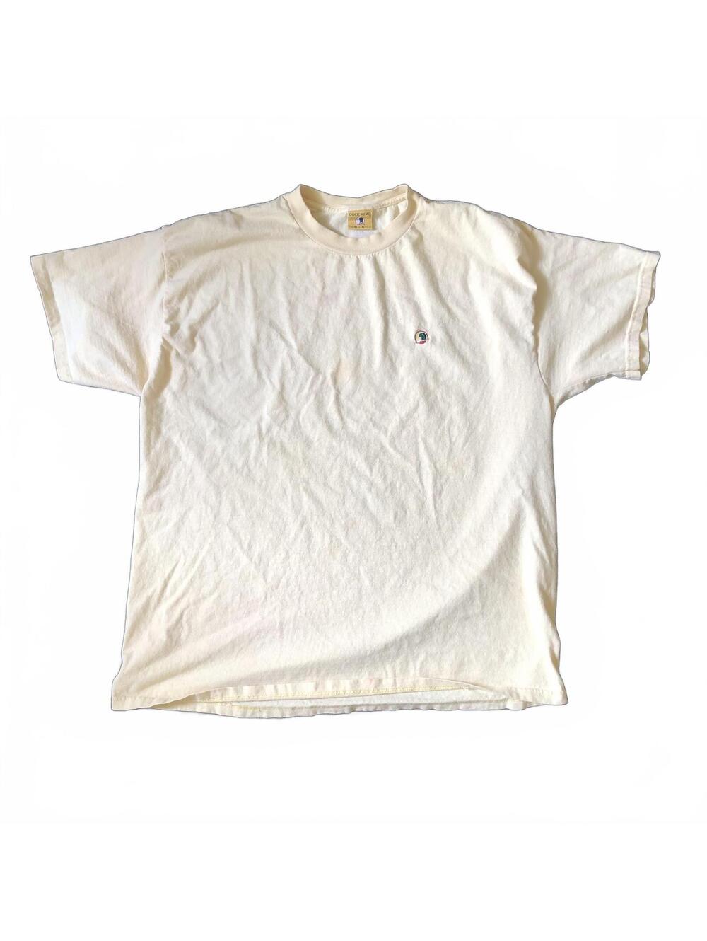 Vintage Duck Head Original XL Pale Yellow T-Shirt with Duck Logo